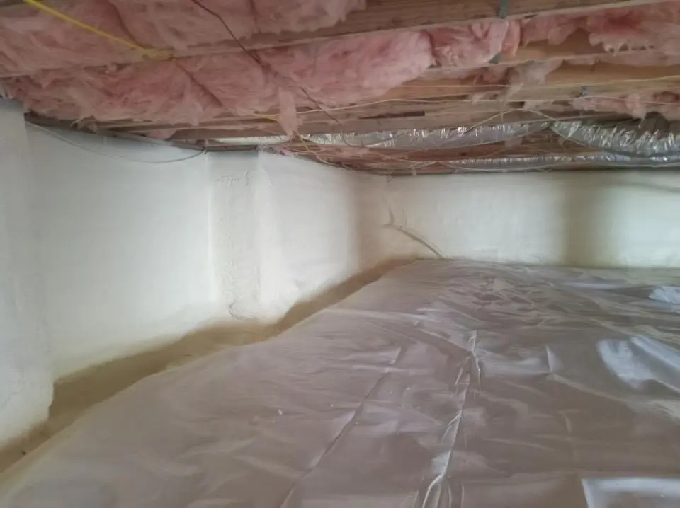 Crawl space encapsulation with closed-cell spray foam for Roof Waterproofing in Kingsburg