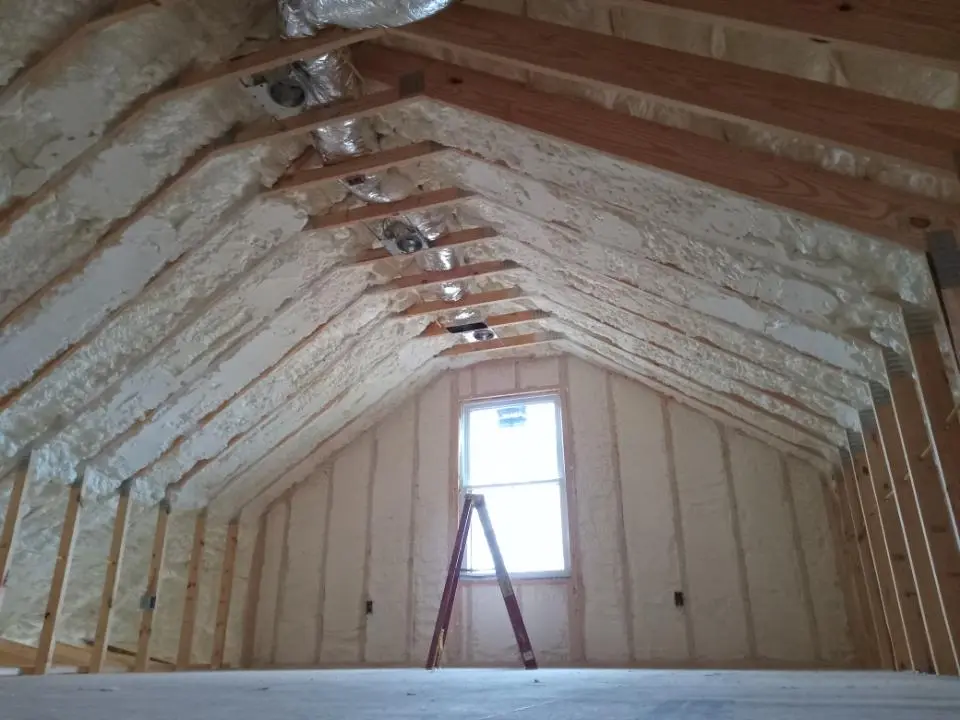 Spray foam roofing application for Crawl Space Insulation project in Kingsburg